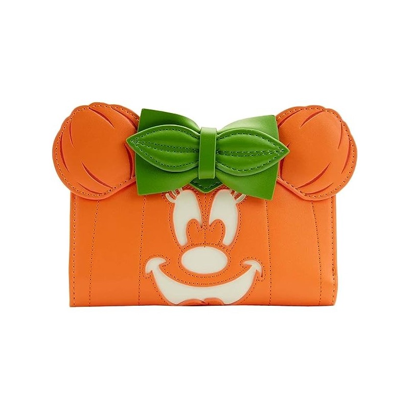 Loungefly Disney Minnie Mouse Glow In The Dark Pumpkin Wallet