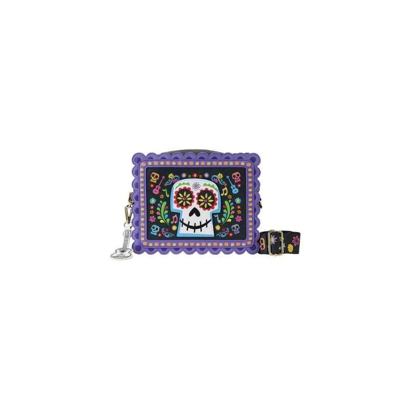 Loungefly Pixar Coco Miguel Calavera Floral Skull Crossbody Bag – Wearhouse  Clothing Co