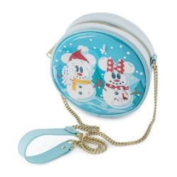 Loungefly Disney Mickey & Minnie Snowman Snow Globe Crossbody