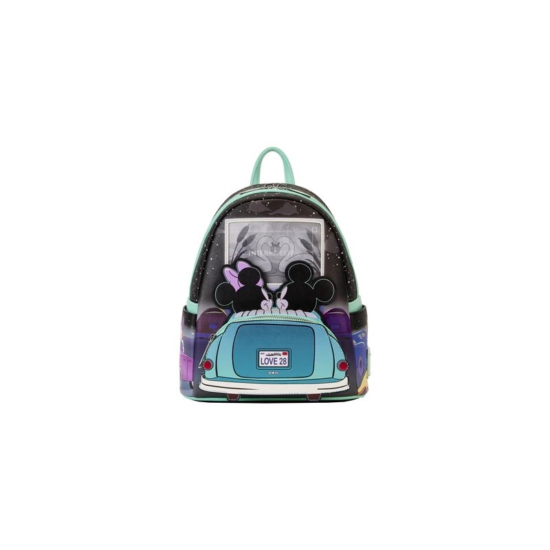 Loungefly Disney Mickey Mouse et Minnie Mouse Date Night Drive-In Movie Backpack