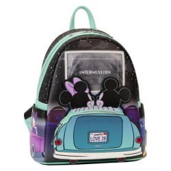 Loungefly Disney Mickey Mouse et Minnie Mouse Date Night Drive-In Movie Backpack