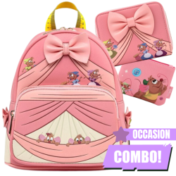 COMBO Loungefly Disney Cinderella Dress 70th PeekABoo Backpack + 2 Wallets