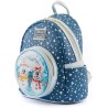 Loungefly Disney Mickey & Minnie Snowman Snow Globe Backpack